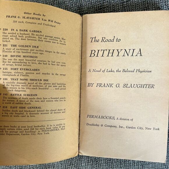1053 THE ROAD TO BITHYNIA FRANK C. SLAUGHTER great novel of Luke the Physician - Picture 5 of 11